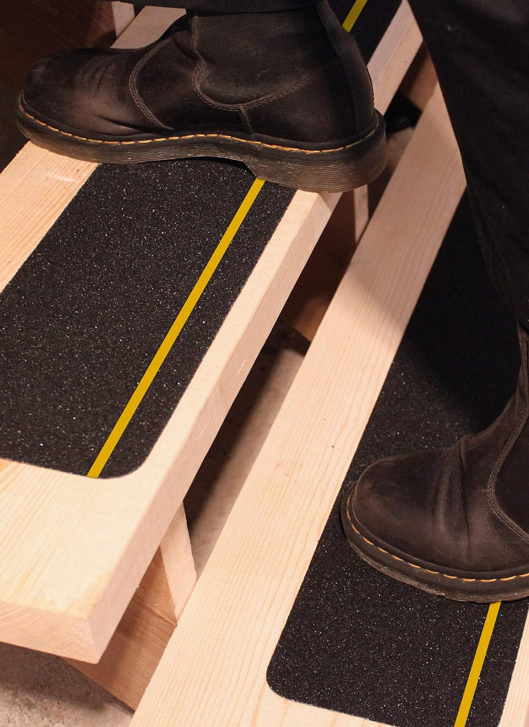 Non-Slip Stair Treads Tape for Outdoor Stairs: Black Anti-Slip Strips
