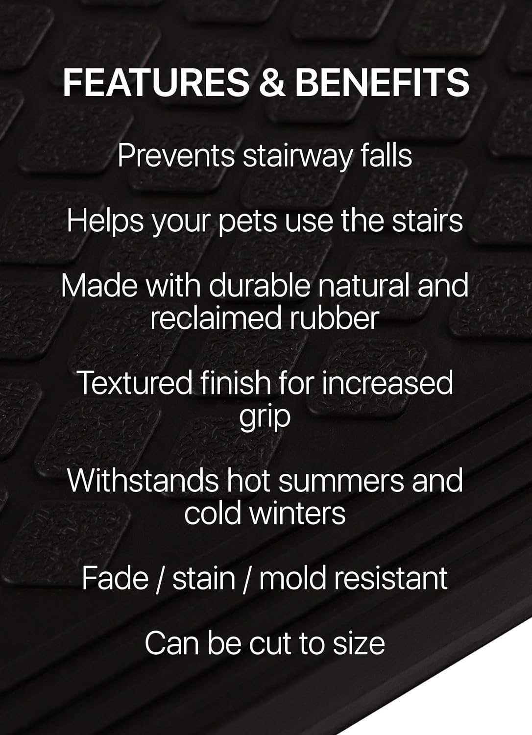 Non-Slip Rubber Stair Treads with Nosing