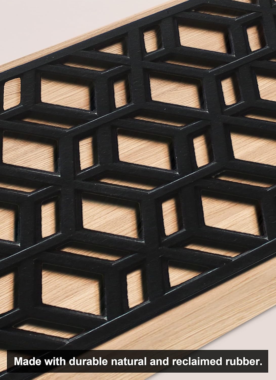 Non-Slip Rubber Stair Treads Mats with Hexagon Design